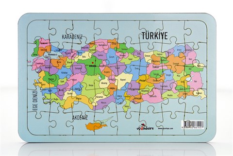 Eğitici Ahşap Türkiye İller Haritası Yapboz