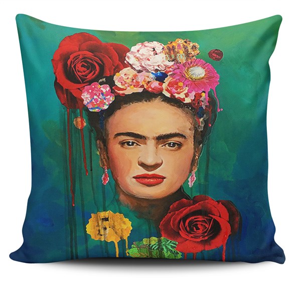 Kırlent Dunyası Frida Kahlo Dekoratif Yastık Kırlent Kılıfı