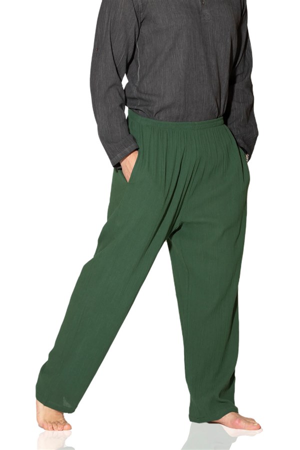 Şile Bezi Erkek Şalvar Pantolon Yeşil