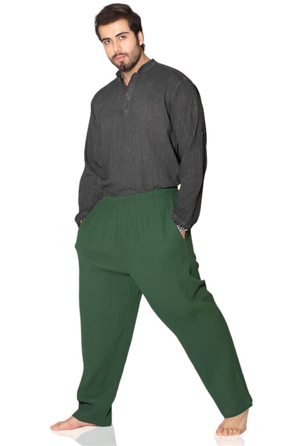 Şile Bezi Erkek Şalvar Pantolon Yeşil