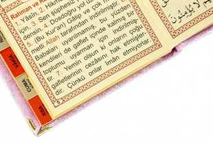 10 Adet Kadife Kaplı Yasin Kitabı - Çanta Boy - İsme Özel Plakalı - Tesbihli - Keseli - Pembe Renk - Mevlüt Hediyeliği