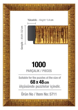 Art Puzzle 1000'lik Altın 68 x 48 cm Puzzle Çerçevesi (30 mm)