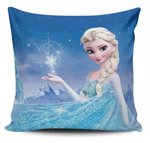 Dijital Baskılı Frozen Elsa Dekoratif Yastık Kırlent Kılıfı