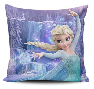 Dijital Baskılı Frozen Elsa Yastık Kırlent Kılıfı