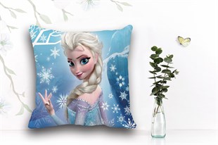 Dijital Baskılı Frozen Elsa Yastık Kırlent Kılıfı