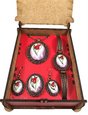 Single Tulip Jewelry Set