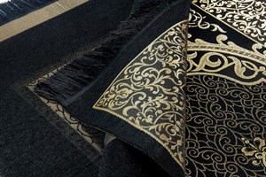 Tafta Seccade - Şantuk Keseli - Siyah Renk